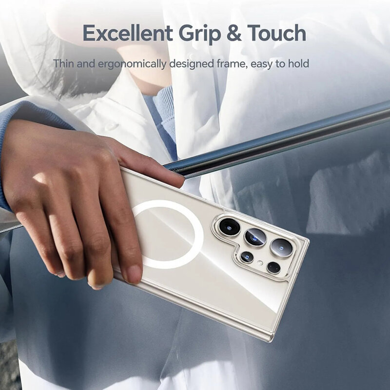 Husa Samsung Galaxy S26 Blueo Crystal Anti-Drop Series MagSafe, transparenta