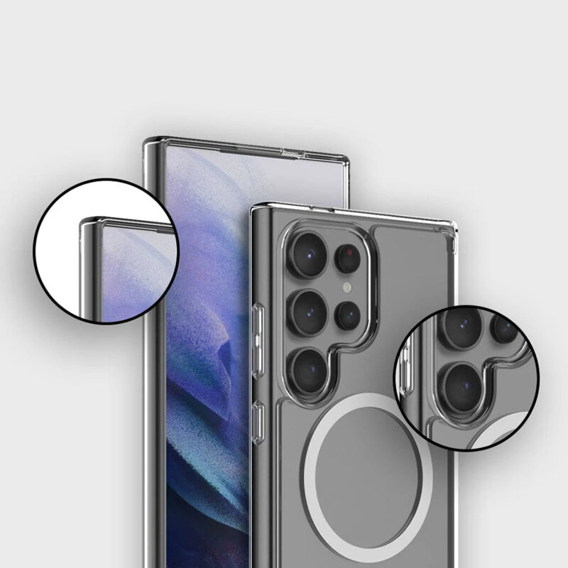 Husa Samsung Galaxy S26 Blueo Crystal Anti-Drop Series MagSafe, transparenta