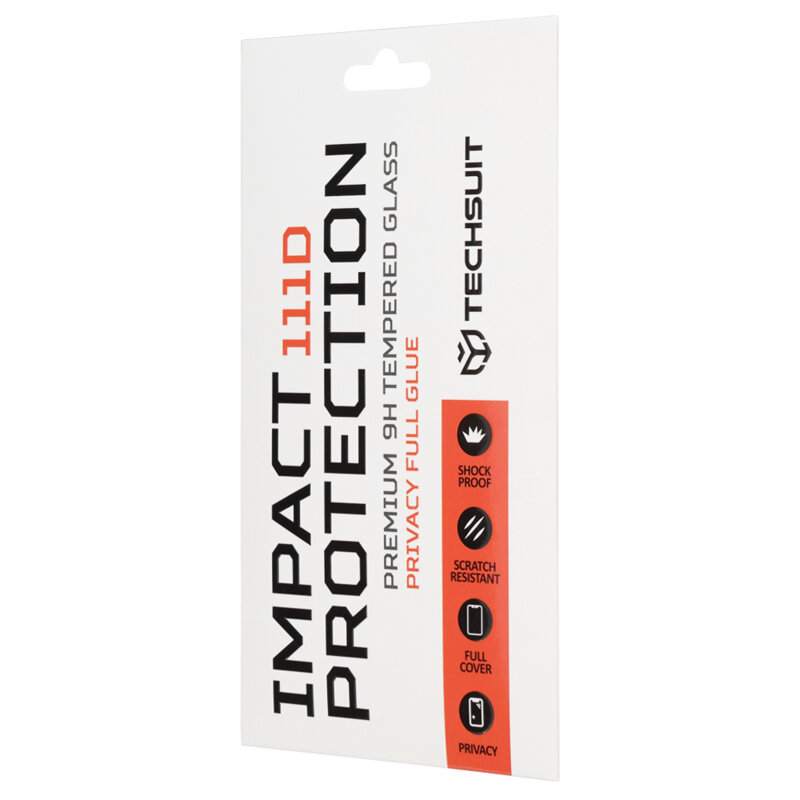 Folie sticla Xiaomi Redmi 15 5G Techsuit 111D Privacy Full Glue, negru