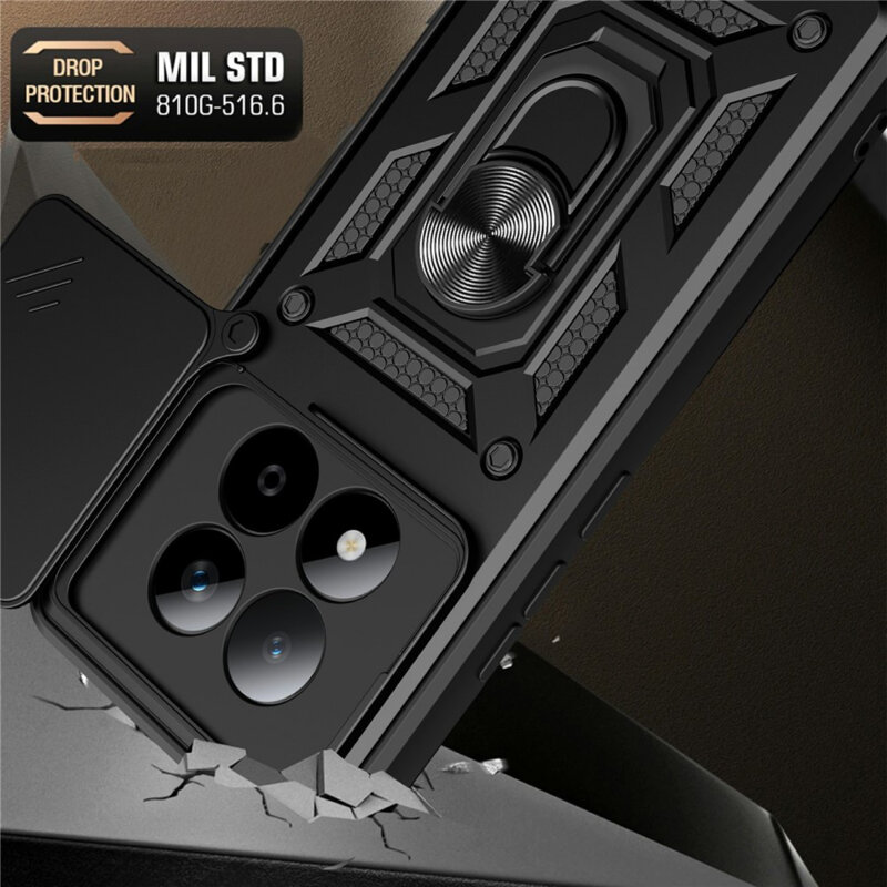 Husa Xiaomi Poco M8 Pro 5G protectie camera Techsuit CamShield Series, auriu