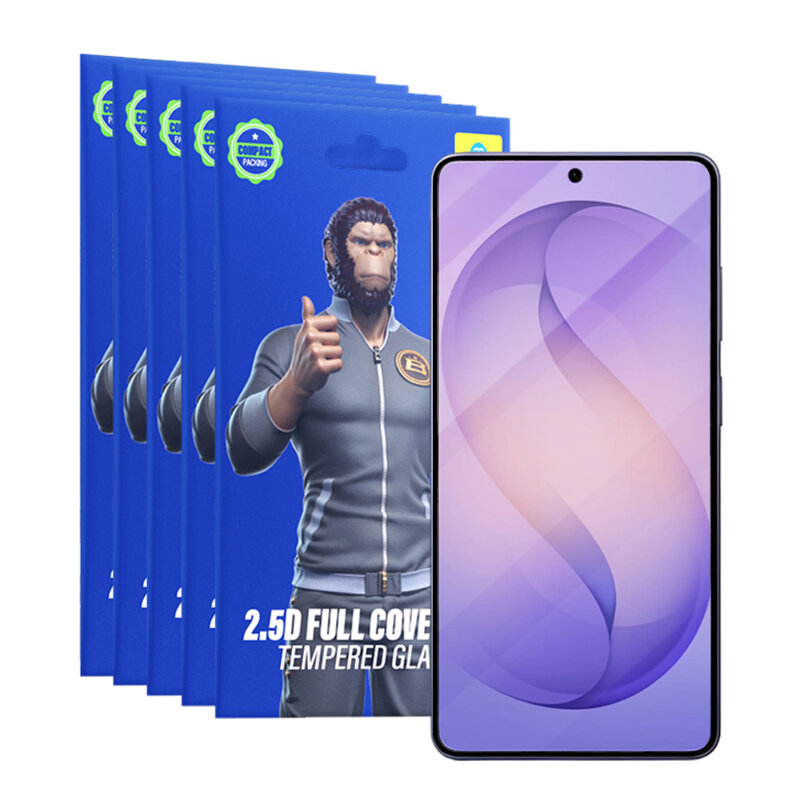 [Pachet 5x] Folie Samsung Galaxy S26 Ultra Blueo 2.5D Silk Full Cover HD Glass, negru