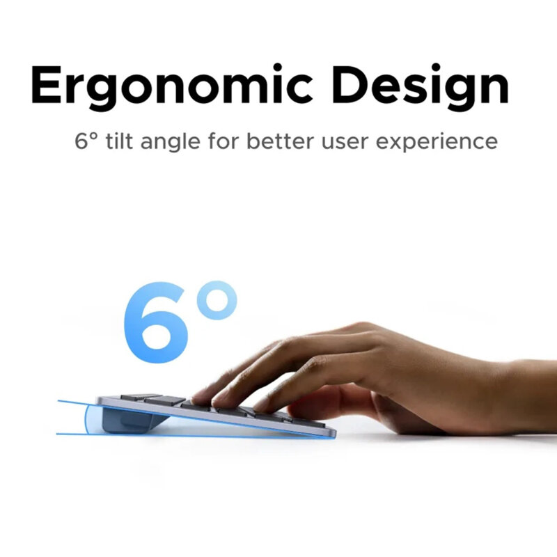 Tastatura wireless Bluetooth ergonomica Ugreen, 75163, negru