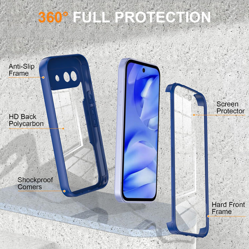 Husa 360° Google Pixel 10a Techsuit ColorVerse, albastru