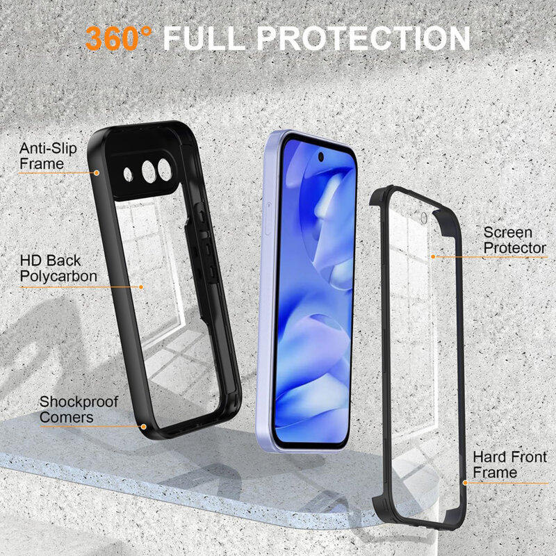 Husa 360° Google Pixel 10a Techsuit ColorVerse, negru