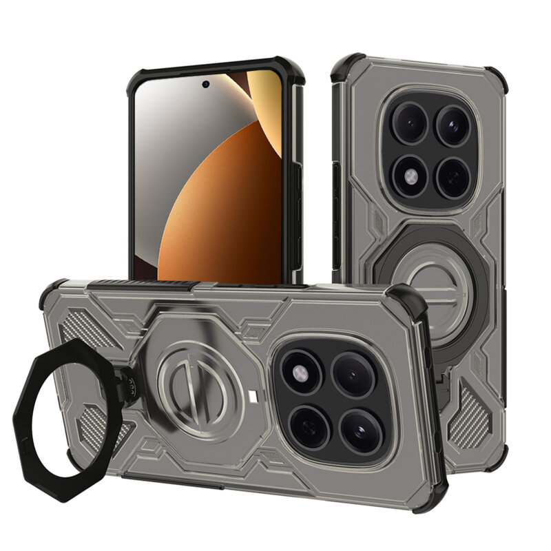 Husa Xiaomi Poco M8 Pro 5G Techsuit Carbon Shield PRO, fumuriu