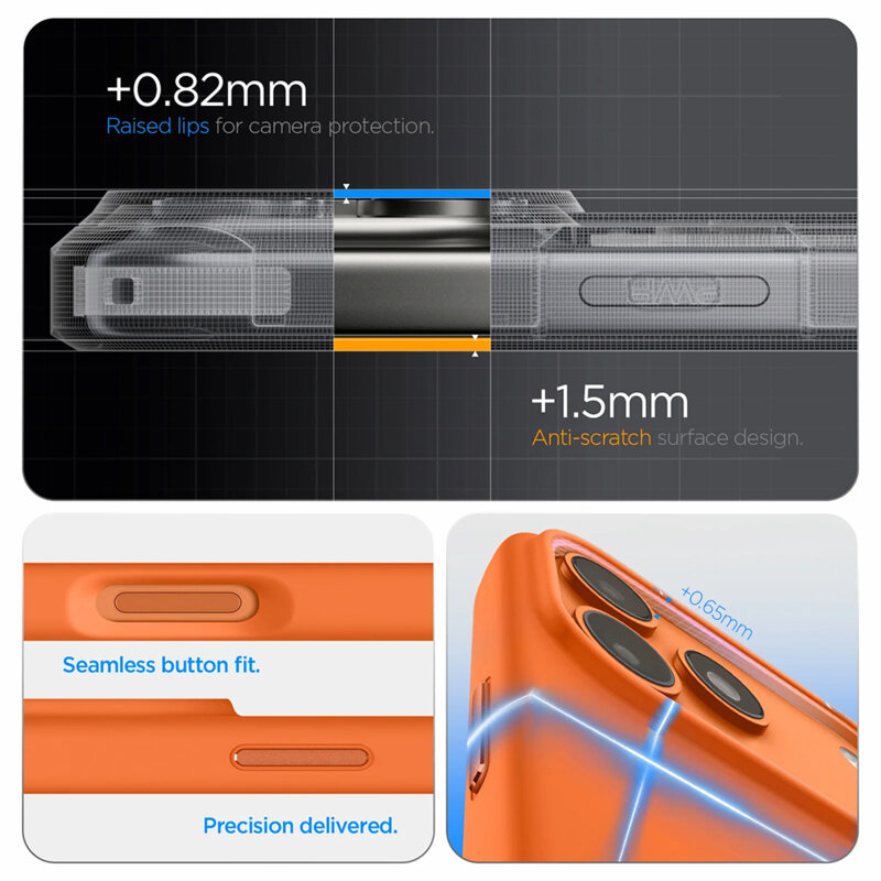 Husa iPhone 17 Pro Spigen Silicone Fit MagSafe, portocaliu