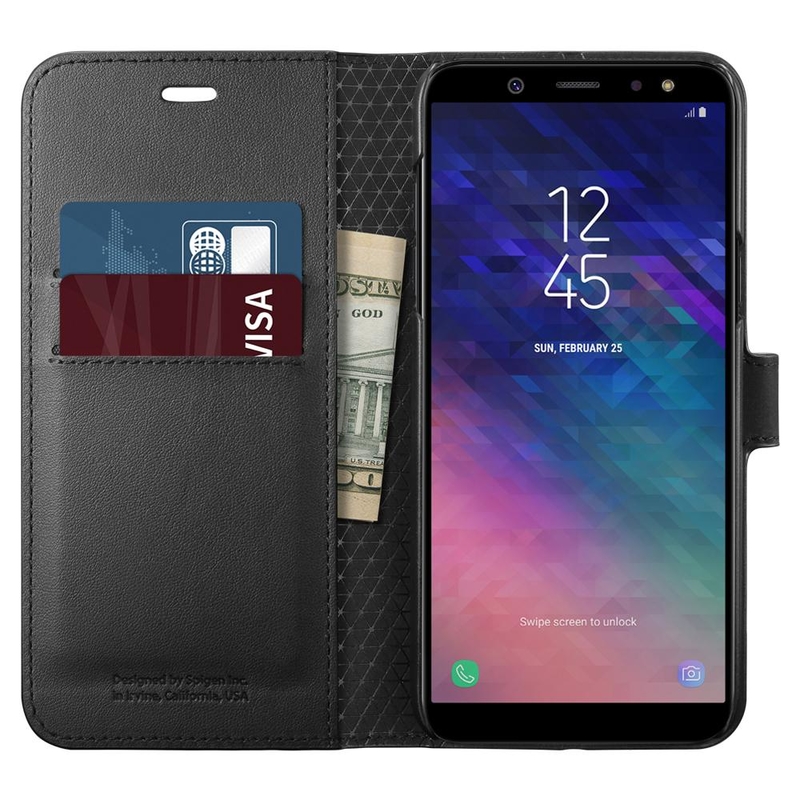 Husa Samsung Galaxy A6 2018 Spigen Wallet S - Black