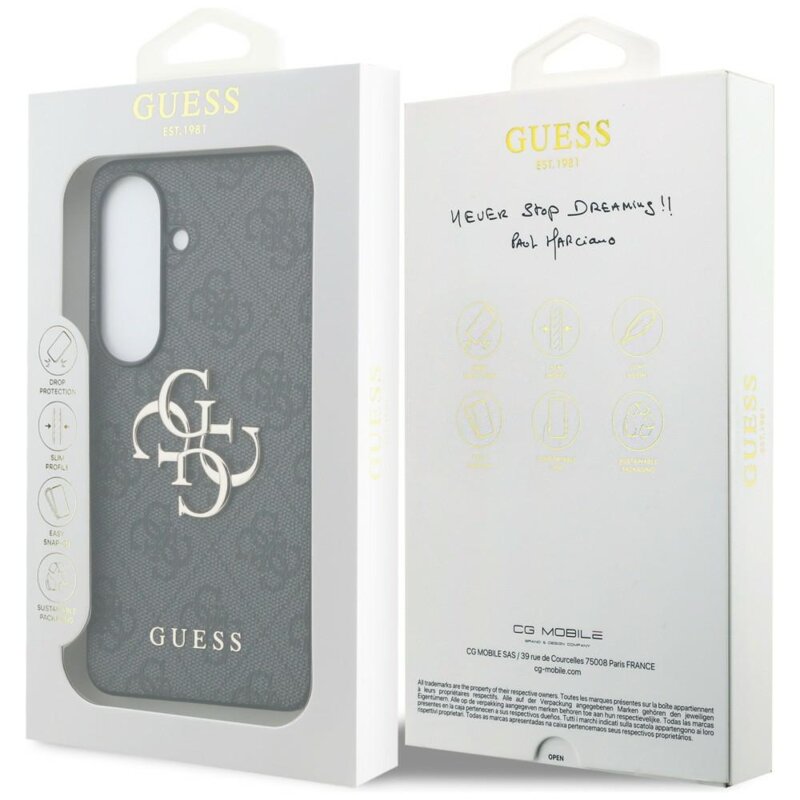 Husa originala Guess Samsung Galaxy S26 Hardcase 4G Big Metal Logo, negru, GUHCS26S4GMGGR