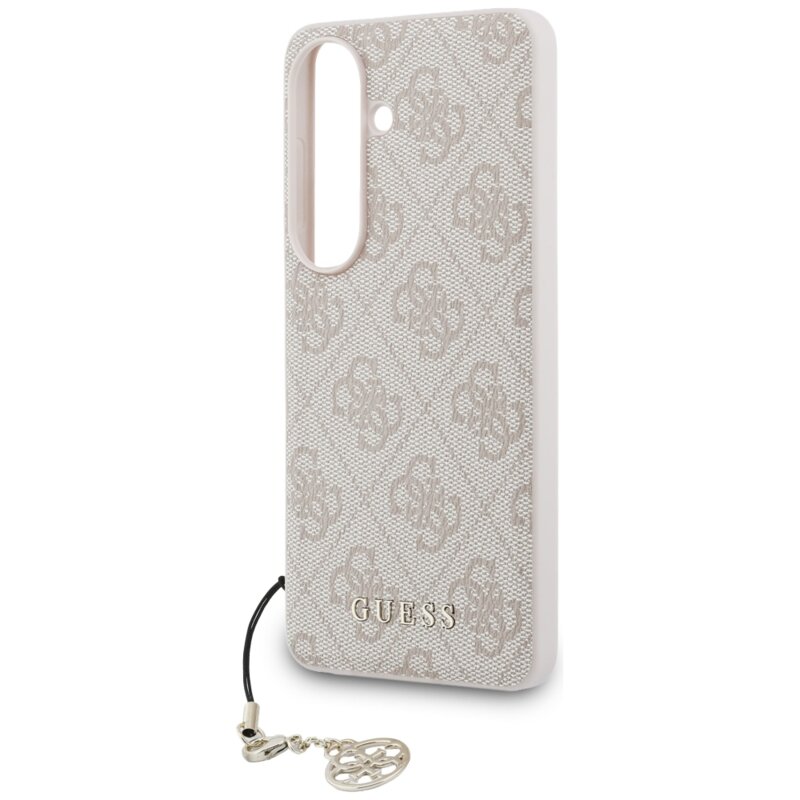 Husa originala Guess Samsung Galaxy S26 Hardcase 4G Classic Logo Charm, roz, GUHMS26SGF4GPI