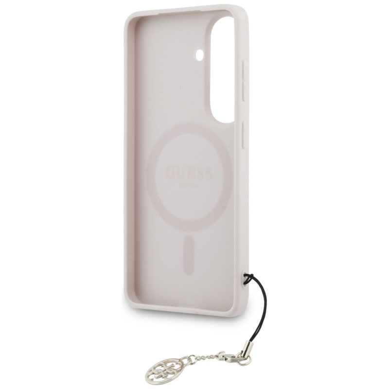 Husa originala Guess Samsung Galaxy S26 Hardcase 4G Classic Logo Charm, roz, GUHMS26SGF4GPI