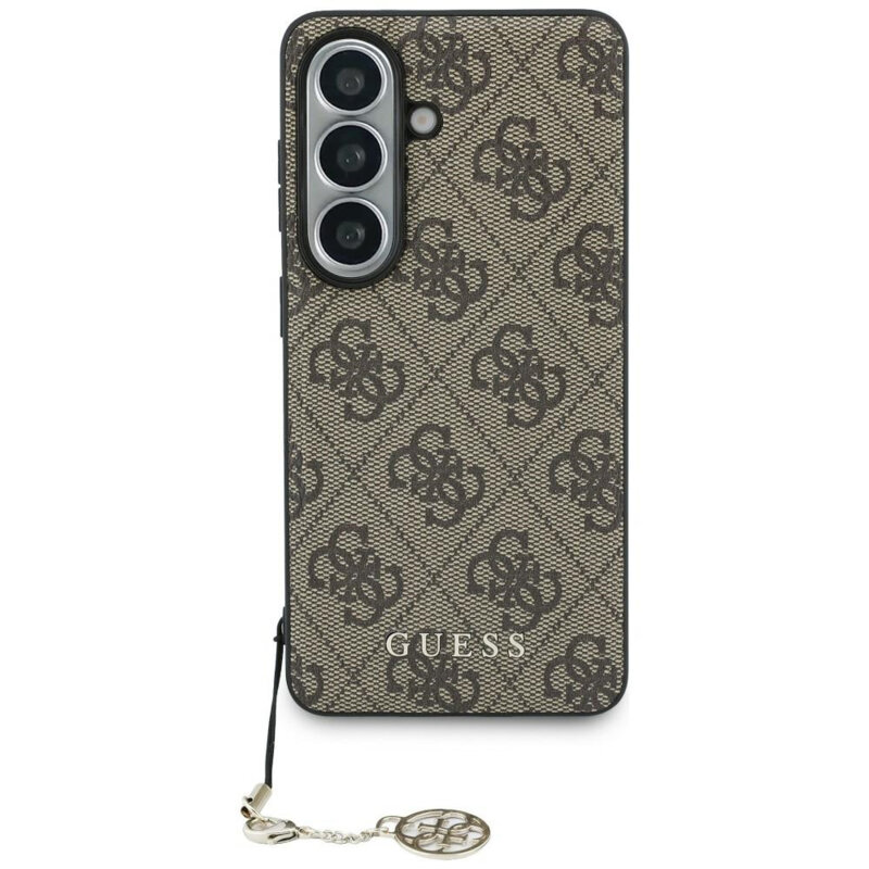 Husa originala Guess Samsung Galaxy S26 Hardcase 4G Classic Logo Charm, maro, GUHMS26SGF4GBR