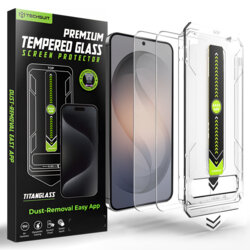 [Pachet 2x] Folie Samsung Galaxy S26, deblocare prin amprenta, Techsuit TitanGlass CrystalHD, transparenta