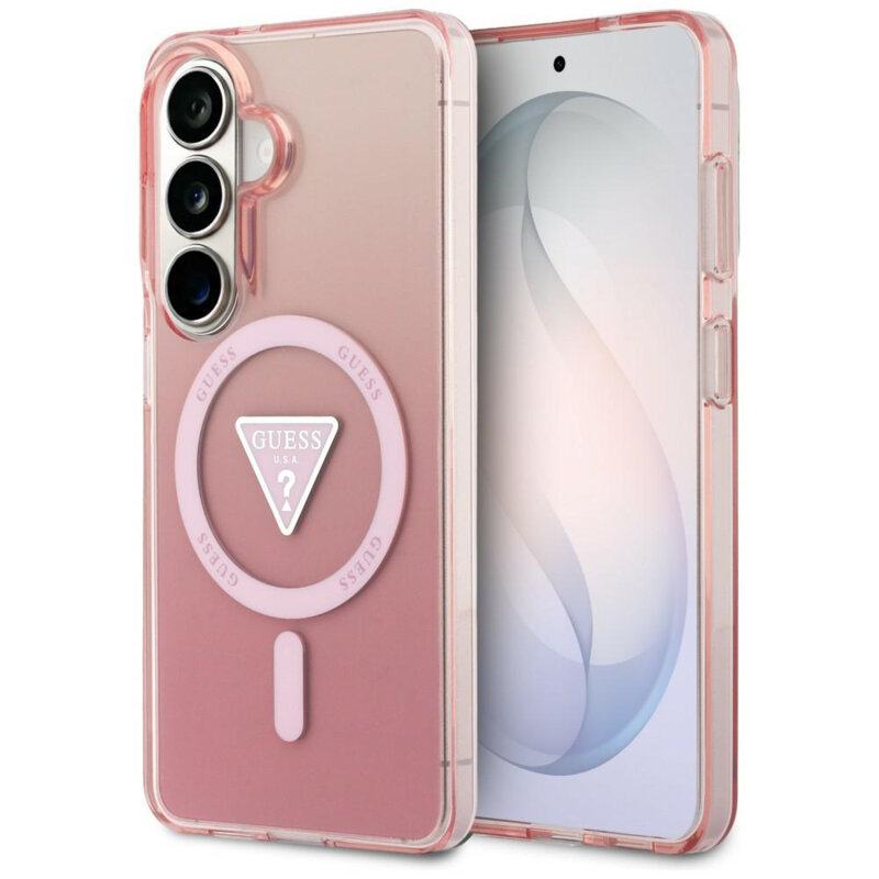 Husa Samsung Galaxy S26 originala Guess IML Gradient Triangle, roz, GUHMS26SHGTMLCGP