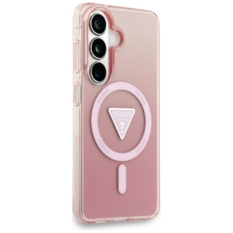 Husa Samsung Galaxy S26 originala Guess IML Gradient Triangle, roz, GUHMS26SHGTMLCGP