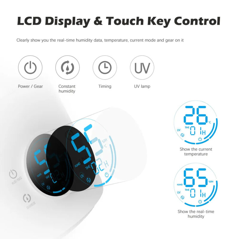 Umidificator de camera, aromaterapie Deerma, 5l, 25W, alb, F628S