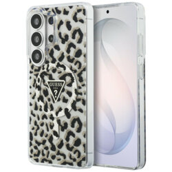 Husa Samsung Galaxy S26 Ultra originala Guess IML Leopard Print Triangle MagSafe, negru, GUHMS26LHLEGTGLK