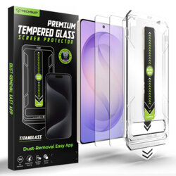 [Pachet 2x] Folie Samsung Galaxy S26 Ultra, deblocare prin amprenta, Techsuit TitanGlass CrystalHD, transparenta