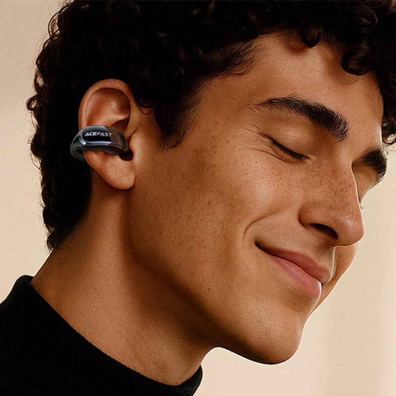 Casti open-ear cu Noise Cancelling Acefast FA005, 400mAh, negru