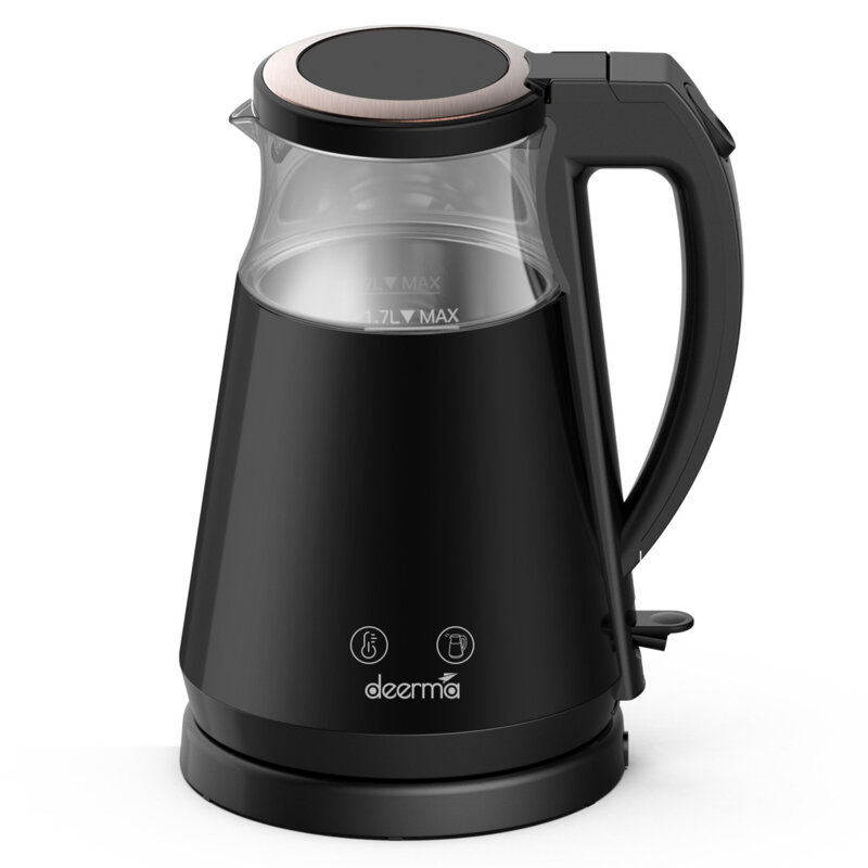 Fierbator electric Deerma, 1.7l, 1700W, negru, DEM-SH90W