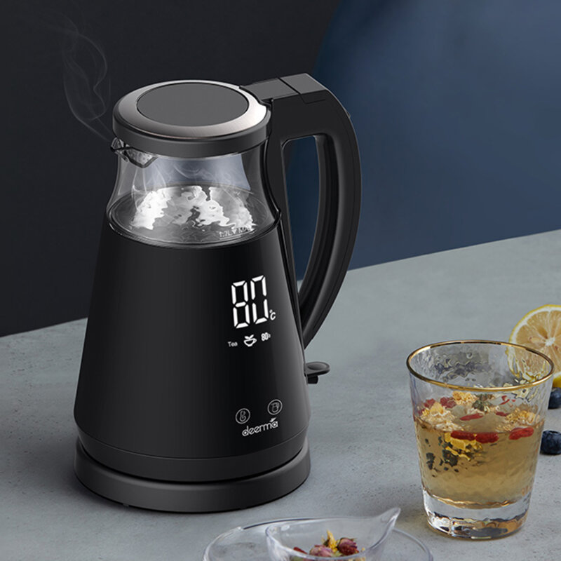 Fierbator electric Deerma, 1.7l, 1700W, negru, DEM-SH90W