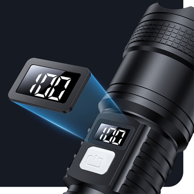 Lanterna LED cu afisaj digital, focus telescopic Yesido TC11, 1200mAh