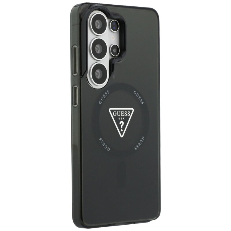 Husa Samsung Galaxy S26 Ultra originala Guess IML Gradient Triangle MagSafe, negru, GUHMS26LHGTMLCGK