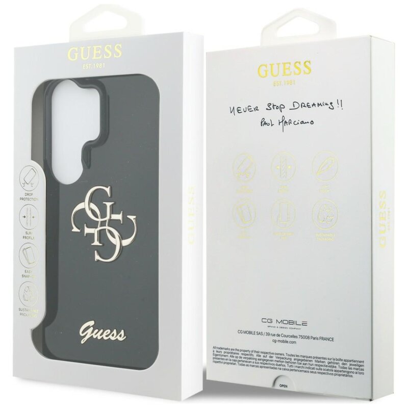 Husa Guess IML Big Metal 4G Script  Samsung Galaxy S26 Ultra, negru, GUHCS26L5HC4MLSK