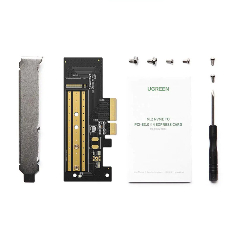 Adaptor card pentru SSD, M.2 NVME la PCIe 3.0 X4 Ugreen, negru, 70503