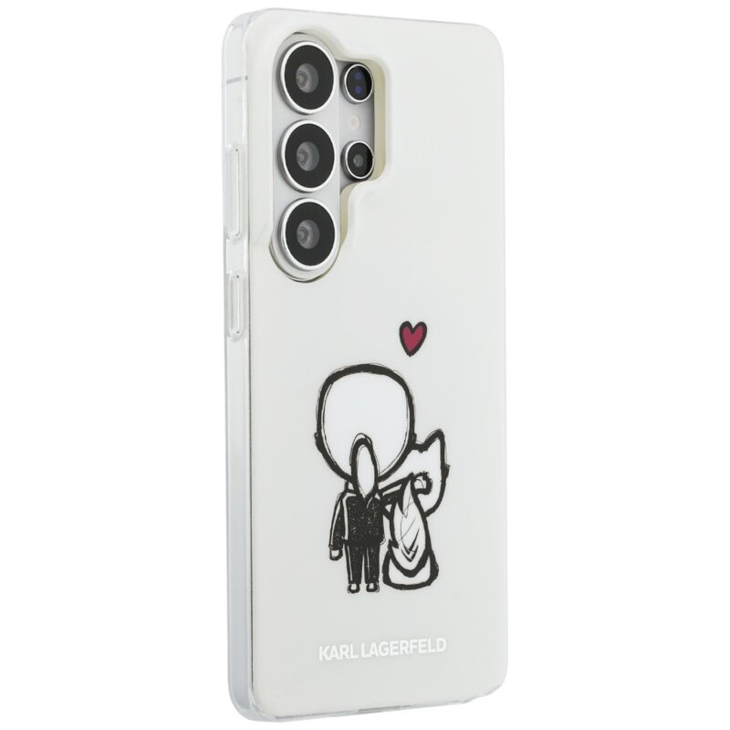 Husa Samsung Galaxy S26 Ultra Karl Lagerfeld IML with K&C Back Logo MagSafe, KLHMS26L6HKCBHH, alb