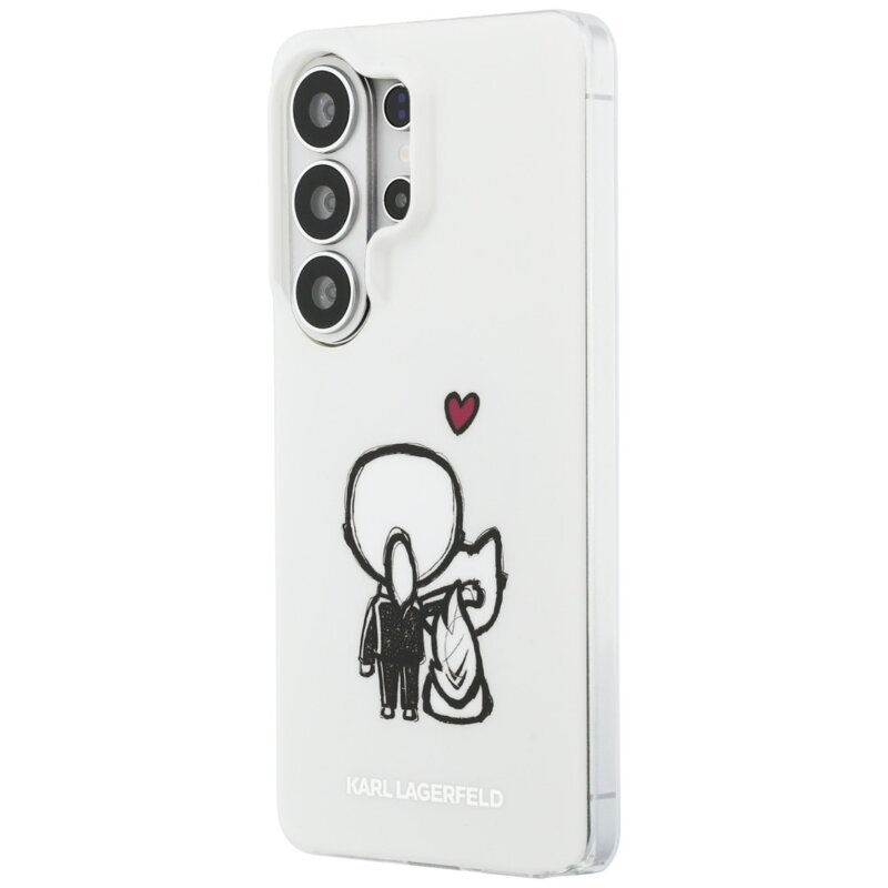 Husa Samsung Galaxy S26 Ultra Karl Lagerfeld IML with K&C Back Logo MagSafe, KLHMS26L6HKCBHH, alb