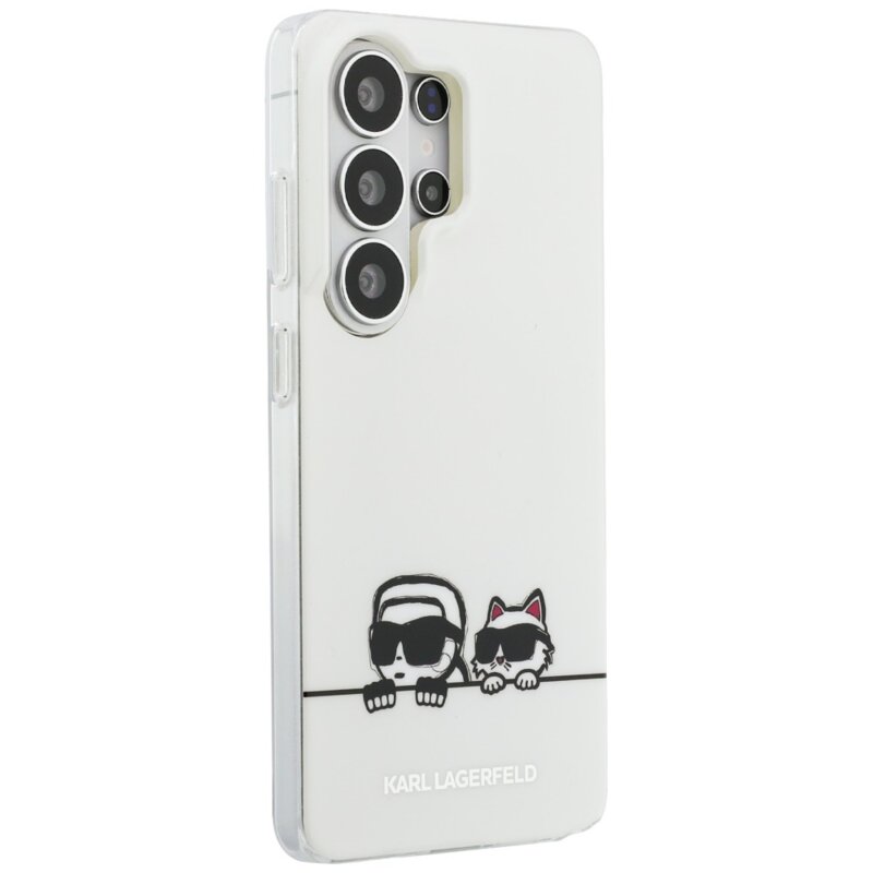 Husa Samsung Galaxy S26 Ultra Karl Lagerfeld IML K&C Peekaboo Logo MagSafe, KLHMS26L6HPKACH, alb