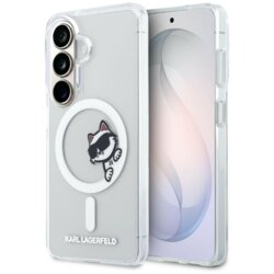 Husa Samsung Galaxy S26 Karl Lagerfeld IML Choupette Peekaboo Logo MagSafe, KLHMS26S6HCPSCT, alb