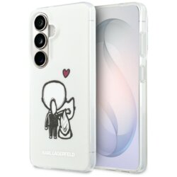Husa Samsung Galaxy S26 Karl Lagerfeld IML with K&C Back Logo MagSafe, KLHMS26S6HKCBHH, alb