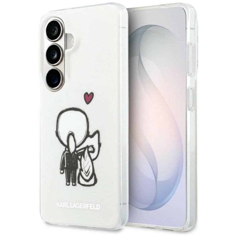 Husa Samsung Galaxy S26 Karl Lagerfeld IML with K&C Back Logo MagSafe, KLHMS26S6HKCBHH, alb