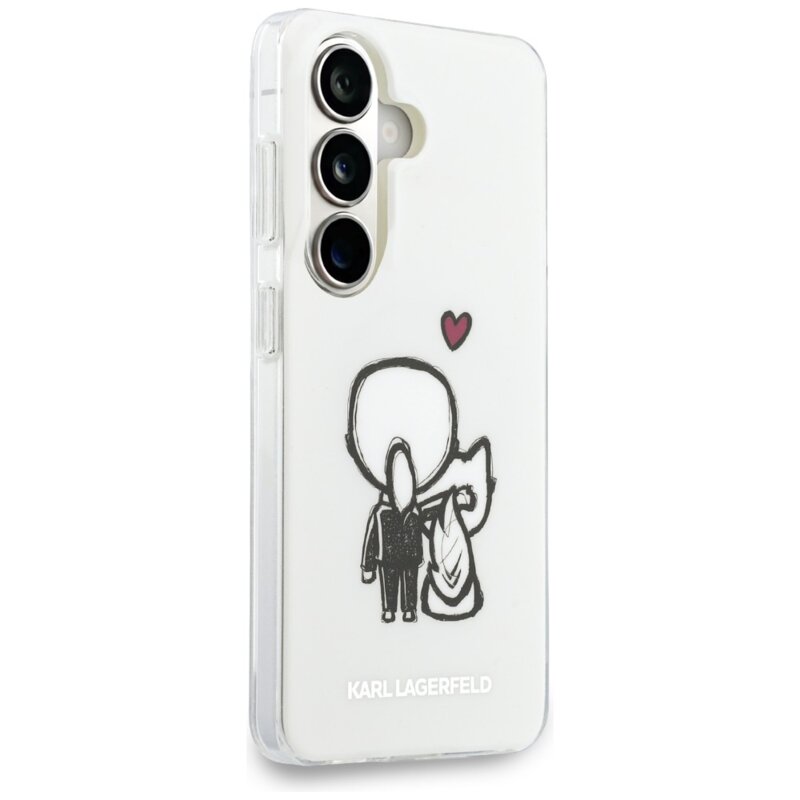 Husa Samsung Galaxy S26 Karl Lagerfeld IML with K&C Back Logo MagSafe, KLHMS26S6HKCBHH, alb