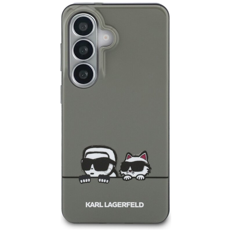 Husa Samsung Galaxy S26 Karl Lagerfeld IML K&C Peekaboo Logo MagSafe, KLHMS26S6HPKACK, negru