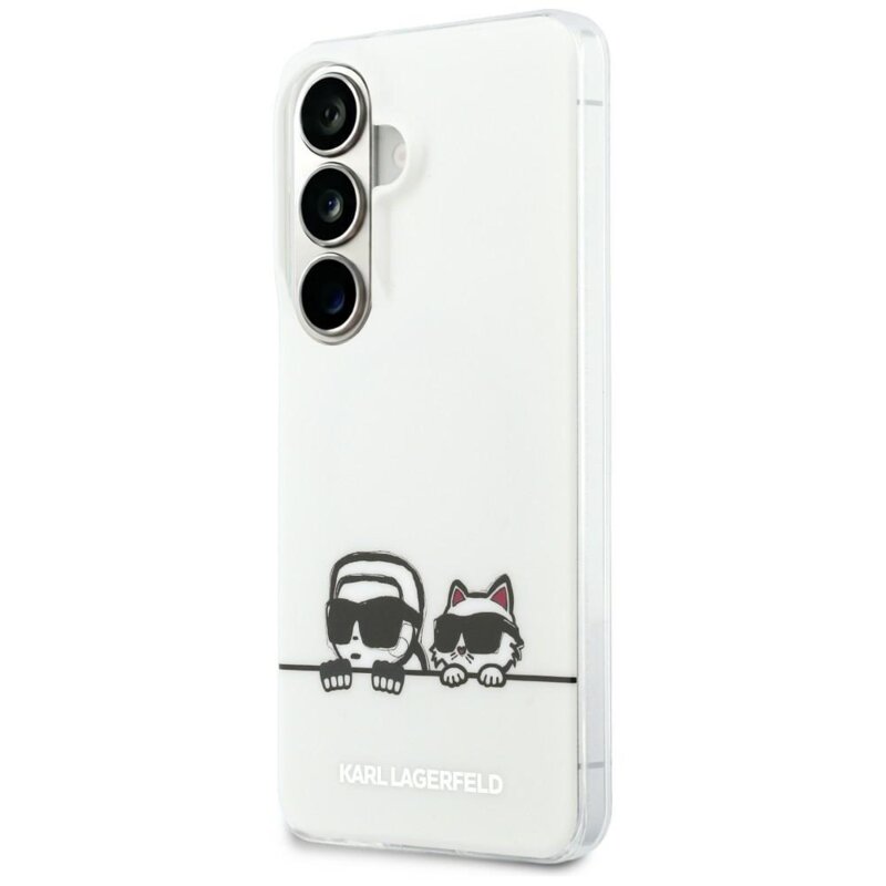 Husa Samsung Galaxy S26 Karl Lagerfeld IML K&C Peekaboo Logo MagSafe, KLHMS26S6HPKACH, alb