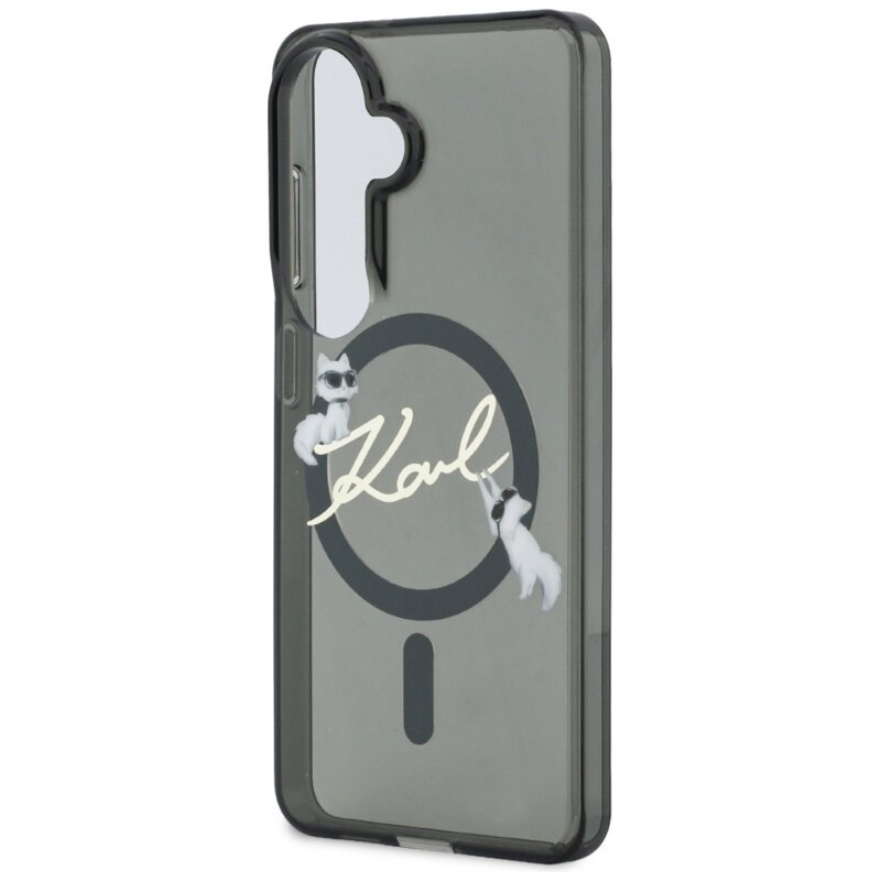 Husa Samsung Galaxy S26 Plus Karl Lagerfeld IML Choupette Karl Script Logo MagSafe, KLHMS26M5HKSCAK, negru