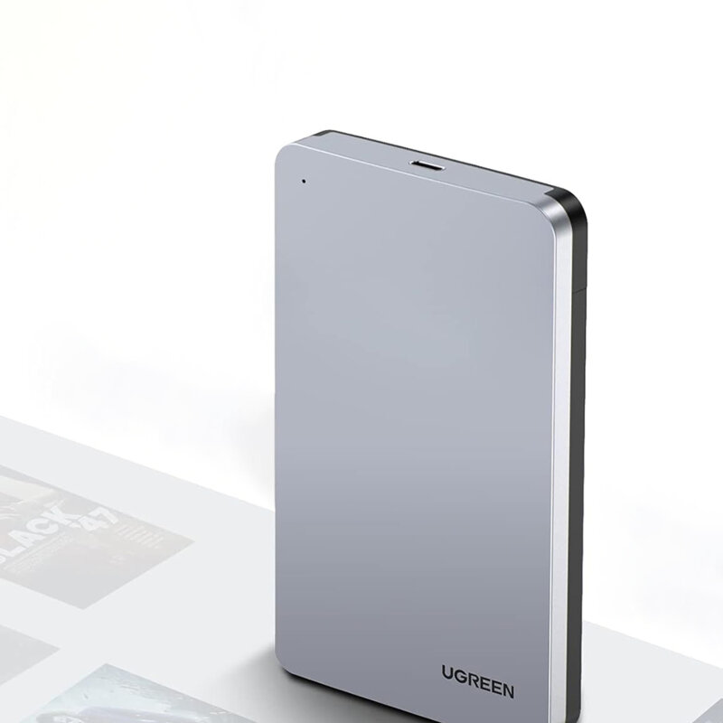 Carcasa rack 2.5inch SATA + cablu USB-C Ugreen, 6Gbps, gri, 70499