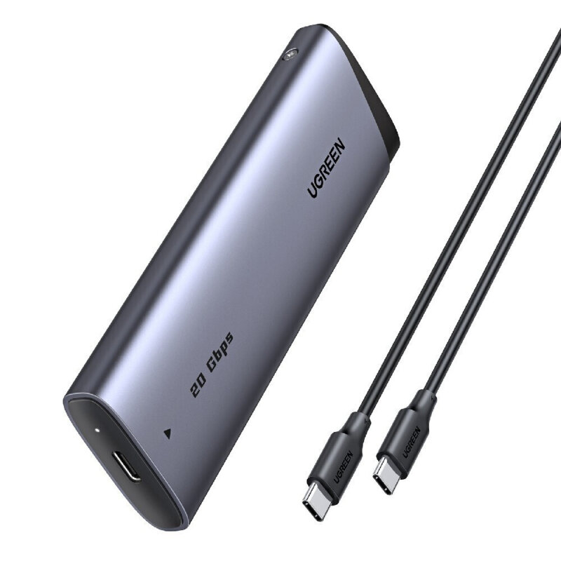 Carcasa SSD M.2 NVMe/SATA Ugreen, 20Gbps, 8TB, gri, 55150