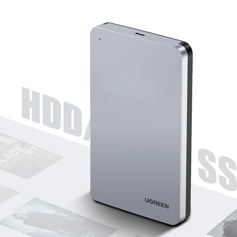 Carcasa rack HDD/SSD, SATA + cablu USB la Type-C Ugreen, 6Gbps, gri, 70498
