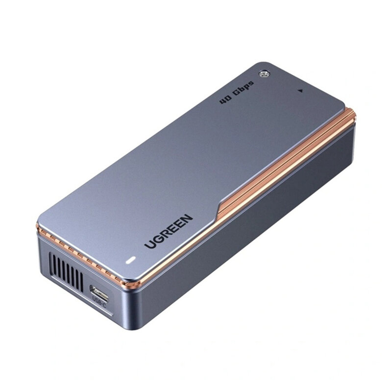 Carcasa SSD M.2 NVMe, Type-C Ugreen, 40Gbps, 8TB, gri, 65727