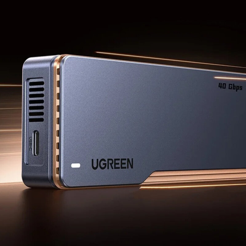 Carcasa SSD M.2 NVMe, Type-C Ugreen, 40Gbps, 8TB, gri, 65727