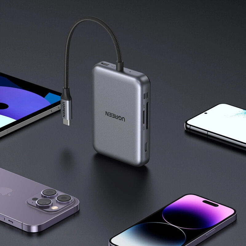 Magnetic docking 7in1 4K, PD100W, 10Gbps Ugreen, gri, 65759