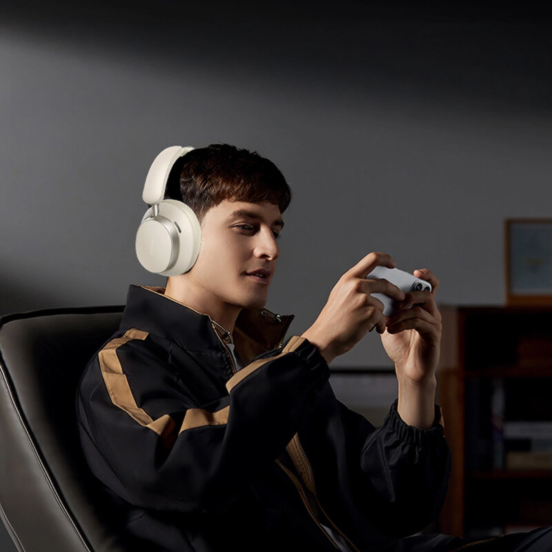 Casti wireless Bluetooth cu microfon, ANC Ugreen, alb, 55614