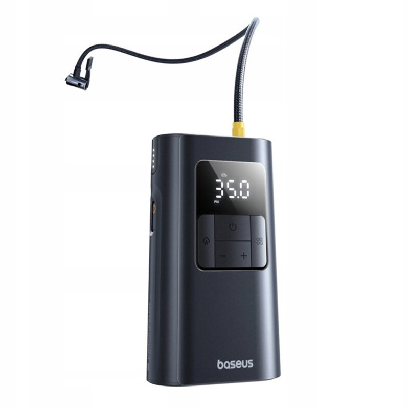Compresor auto, baterie externa 75W Baseus, 6000mAh, negru