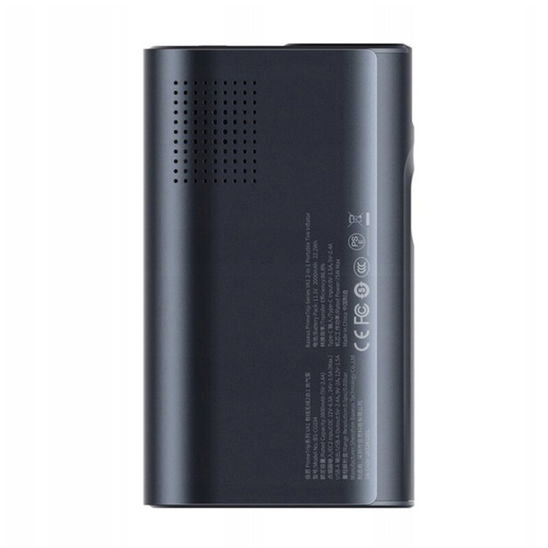 Compresor auto, baterie externa 75W Baseus, 6000mAh, negru