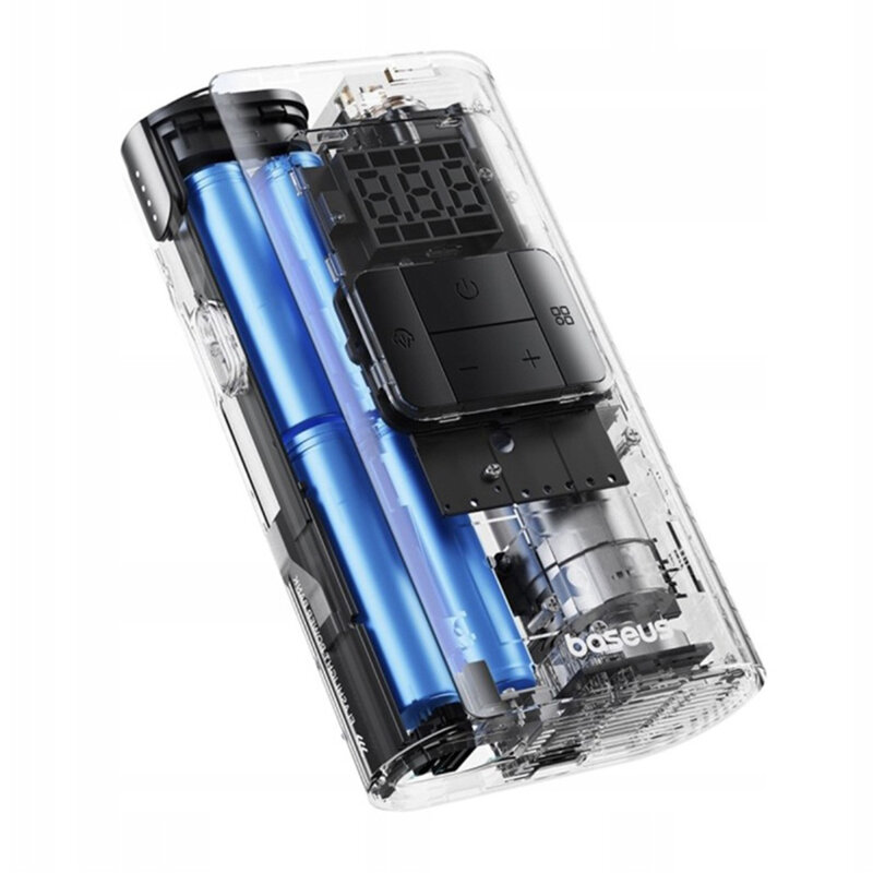 Compresor auto, baterie externa 75W Baseus, 6000mAh, negru
