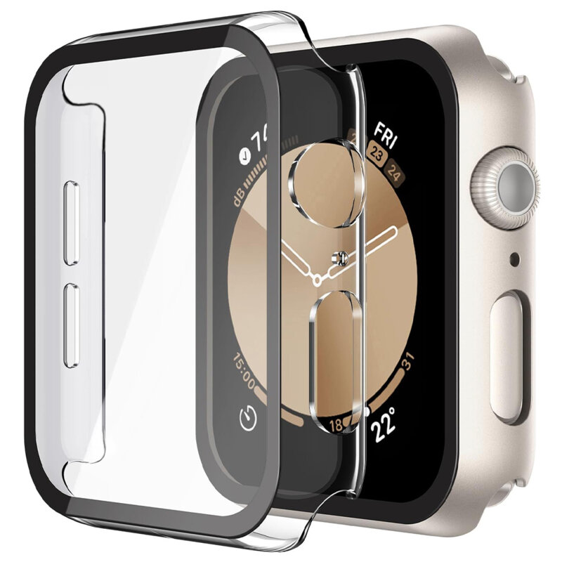 [Pachet 360°] Husa + folie Apple Watch 6 44mm Techsuit Defense, transparenta