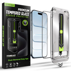Folie iPhone 17 Air Techsuit TitanGlass FullCover, negru